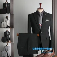 スーツ メンズ 2ピーススーツ おしゃれ スーツセットアップ ビジネススーツ 面接 フォーマルスーツ スリム 通勤 紳士服 カジュアルスーツ チェック柄 洗える ant4y154385