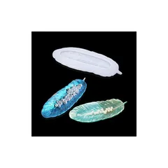 DIYBravo トレイ形 シリコンモールド 羽 羽根 不規則 収納用 1セット エポキシ樹脂UVレジン 置き皿 小物入れ 皿型 フルーツプレート 手作り パーティー装飾 手芸用品 贈り物 抜き型 (トレイ型) 0