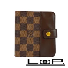 ■美品■　ルイヴィトン コンパクトジップ 2つ折り 財布 ダミエ N61668 【386299】1
