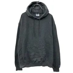 Champion 無地 スウェット パーカー XL チャコールグレー チャンピオン 裏起毛 ビッグサイズ 古着卸 アメリカ仕入 a709-5604