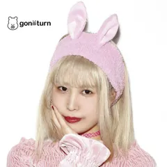 gonoturn ピンクウサギヘアバンド Animal Headband