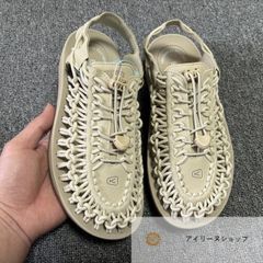 KEEN キーン UNEEK 男女兼用 サンダル アウトドア ブレイドロープ メンズ アイボリー#アイリーヌショップ