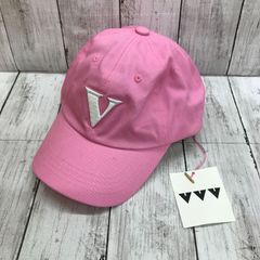 新品【 VVV 】ブイブイブイ ロゴボールキャップ V LOGO BALL CAP PINK キャップ 帽子 韓国 ピンク