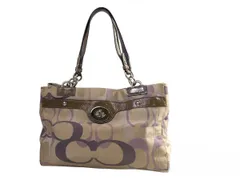 コーチ　COACH　コーチ　COACH　オプティックシグネチャー　バック　トートバック　パープル×ベージュ×ブラウン系　送料無料