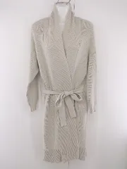 ◇ ◎ nano universe ナノ ユニバース ニット ロング 長袖 カーディガン サイズF ライトベージュ系 レディース P  【1304250012509】