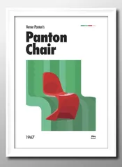 12921パントンチェア ミッドセンチュリー A3 サイズ ポスター アート おしゃれ 絵画 インテリア 北欧 イラスト マット紙 艶消し アートパネル 額 フレーム デザイン 壁掛け ギフト 新築祝い ディスプレイ