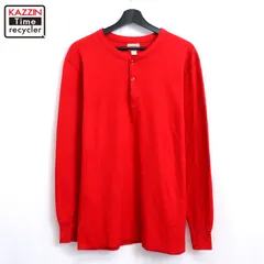80s USA製 vintage L.L.Bean 無地 ヘンリーネック 長袖Ｔシャツ メンズ 表記Lサイズ