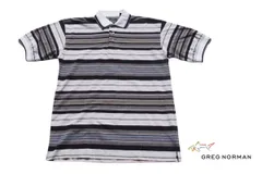 グレッグノーマン GREG NORMAN 中古 ボーダー柄半袖ポロシャツ メンズゴルフウェア Mのサムネイル