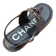 2024年最新】(靴)chanel シャネル サンダル レザー ココマーク