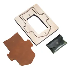CAWKAY ハンドメイド 抜き型 打ち抜き 型抜き パンチ レザークラフト DIY 革用 ポンチ 工具 財布型の抜き型 パンチ型 型紙 (コインケース) [コインケース]
