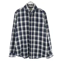 エルエルビーン チェック柄 長袖 ボタンダウンシャツ S 紺×緑×白 L.L.Bean メンズ 【中古】  【230327】