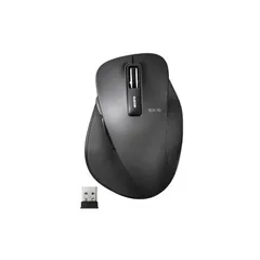 エレコム マウス ワイヤレス (レシーバー付属) Lサイズ 5ボタン (戻る・進むボタン搭載) BlueLED 握りの極み ブラック M-XGL10DBBK 1