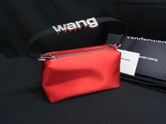 ■新品同様■ Alexander Wang アレキサンダーワン ナイロン ラインストーン マルチポーチ ハンドバッグ レディース レッド系 FI9129のサムネイル