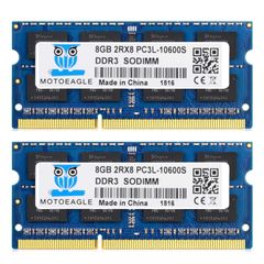 【人気商品】16GB PC3L ノートPC用メモリ 10600S DDR3L-1333 8GB×2枚 CL9 204Pin DDR3-1333MHz SO-DIMM Mac PC3-10600 対応のサムネイル