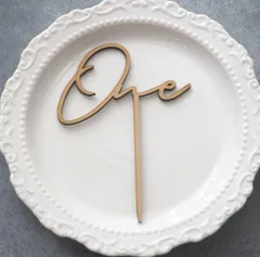 One ケーキトッパー♡木製