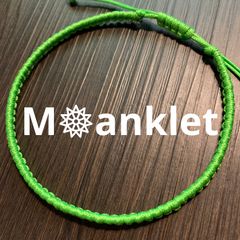 【耐水】アンクレットミサンガ＊3サイズ展開#蛍光グリーン