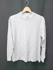◇ ⊇ BEAUTY＆YOUTH ビューティーアンドユース モックネック　シンプル 長袖 ロングＴシャツ サイズＭ グレー系 メンズ E  【1411130008719】