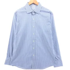 古着 ブルックスブラザーズ Brooks Brothers Est.1818 マルチストライプ ワイドカラー 長袖 コットンストライプシャツ/eaa544960
