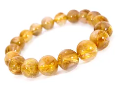 「1点もの 現品」 ゴールドルチルクォーツ ルチルクォーツ ブレスレット タイチンルチル 11.4mm パワーストーン