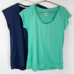 [2点セット] ルコック PUMA ドライシャツ プラシャツ サイズM/L レディース スポーツ テニスウェア