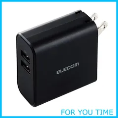 【新着商品】エレコム 充電器 USB コンセント 合計24W 2ポート USB-A 折りたたみ式プラグ 2台同時充電 おまかせ充電対応 【 iPhone SE3/15/14/13/12/Android 各種対応】 ブラック EC-AC03BK