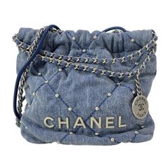 CHANEL(シャネル) ショルダーバッグ美品  CHANEL 22 ミニ ハンドバッグ AS3980 ライトブルー