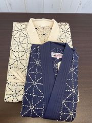 a592☆剣道防具☆剣道着2枚セット☆綿100％☆2号☆双兎☆紺六三四☆白六三四☆置き古し品