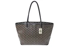 新品未使用 GOYARD ゴヤール アルトワMM トートバッグ ハンドバッグ コーティングキャンバス レザー ブラック 中古 4c070559のサムネイル
