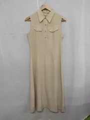 ノースリーブシャツワンピース ベージュ Mサイズ