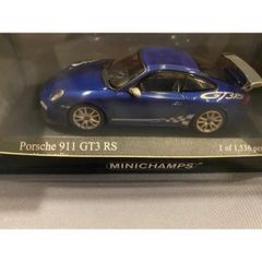 Porsche 911 GT3 RS (997 II) 2010 色：Blue metallic メーカー：ミニチャンプス 新品未使用 1/43ミニカー