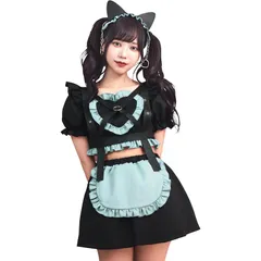 クリアストーン Clearstone コスプレ ハロウィン アニマル ねこ ヤムヤムヤミー 束縛ネコメイド レディース フリーサイズ ブラック[sokubaku-nekomaid]