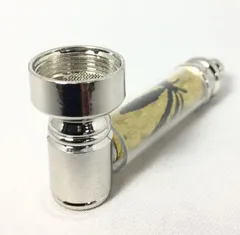 送料無料 メタルパイプリーフ柄GOLD 携帯 ミニパ イプ 神戸喫煙具 メンズレディース 分解掃除簡単 マリファナ柄 なんでもや本舗 420 カンナビス 刻みタバコ リーフ 神戸喫煙具 雑貨 喫煙アクセサリー 海外喫煙具 コンパクトパイプ