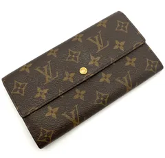 【鑑定済み】正規品 ルイヴィトン LOUIS VUITTON  ポシェット ･ポルトモネ･クレディ モノグラム M61725 長財布 LV