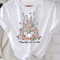 ☆輸入☆ミッキーロゴ　シンデレラ城　ミッキーバルーン　お花畑