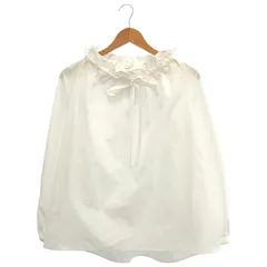 UNITED ARROWS (ユナイテッドアローズ) ★★ ① 1521-199-1459 オーガンジー フリル リボン ブラウス レディース ホワイト FREE