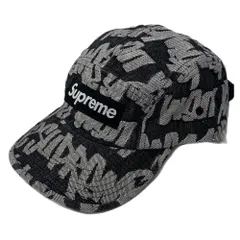 シュプリーム SUPREME 22SS ファット ティップ デニム キャンプ キャップ Fat Tip Jacquard Denim Camp Cap 帽子 メンズ帽子 ブラック 201goods-693