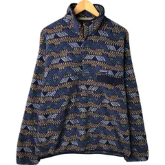 古着 パタゴニア Patagonia ライトウェイトシンチラスナップT 25580SP18 総柄 ハーフスナップ フリースプルオーバー/eaa413275