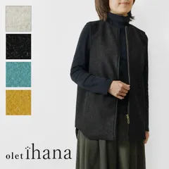 ＊【新品】【olet ihana オレットイハナ】(BARNDOOR バーンドア) 圧縮ニット 裏付き ベスト(1194412G)レディース 秋 冬 前開き 暖か あったか 無地 ゆったり 体型カバー ナチュラル シンプル カジュアル おしゃれ 40代 50代