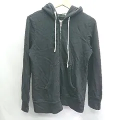 ◇ ⊇ BEAUTY＆YOUTH UNITED ARROWS 首元内側に蛍光ライン 長袖 パーカー プルオーバー サイズS ブラック レディース E  【1410100045174】