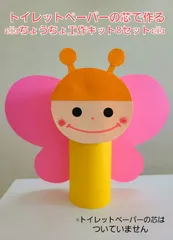 【おすすめ】トイレットペーパー芯で作るちょうちょ工作キット 8セットのサムネイル