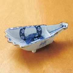 完全未使用]【福島一紘】百合染付向付 10枚セット