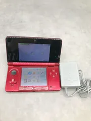 MK66△Nintendo ニンテンドー 3DS CTR-001 本体 赤 レッド アダプター付き【通電のみ確認】ジャンク