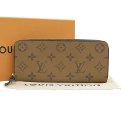 【本物保証】 箱・布袋付 超美品 ルイヴィトン LOUIS VUITTON モノグラム リバース ポルトフォイユ クレマンス M82336 ラウンドファスナー