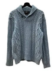 ダブルアールエル　RRL ハンドニットセーター　S ダブルアールエル) RRL 手編み ハンドニット ショールカラー