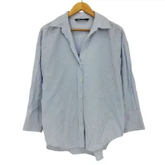 ザラ ZARA オーバーサイズ ストライプシャツ レディース import：XS 