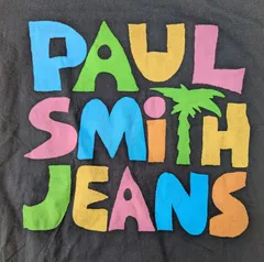 #ポールスミス　#Tシャツ　#サイズS 　#黒　#カラフルロゴ　#古着