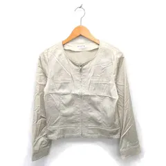 ブリジット BRIGITTE ブルゾン ジャケット ノーカラー ジップアップ 薄手 11 ベージュ 薄茶 /TT22