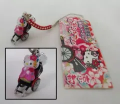 【中古】キーホルダー・マスコット(キャラクター) キティ(舞妓バージョン) 根付け(レッド/シルバー) 「ハローキティ」 京都限定