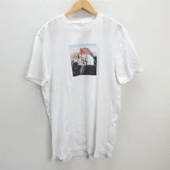 k■ノースフェイス/THE NORTH FACE ロゴプリントＴシャツ【XL】白/MENS■5【中古】