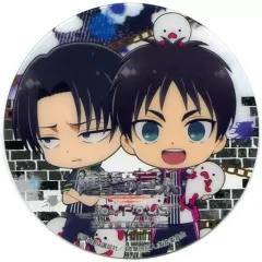 【中古】コースター(キャラクター) エレン・イェーガー＆リヴァイ クリアコースター 「進撃の巨人 attack on titan in JOYPOLIS -Season2-」 コラボメニュー注文特典